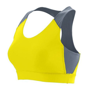 Soutien-gorge de sport personnalisé avec logo pour femme, vente en gros, à armatures, antichoc, en polyester et élasthanne, respirant, sexy, simple, uni - Product Image 4