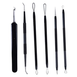 Premium 6 Piece Stainless Steel Acne <b>Extractor</b> Kit <b>Blackhead</b> Pimple Comedone Removal Tools for Clear Skin Care - Product Image 1