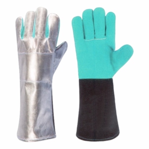 Gants de sécurité anti-vibration en cuir de vachette aluminisé, certifiés CE, pour la lutte contre les incendies industriels et la protection des mains lors du soudage - Product Image 3