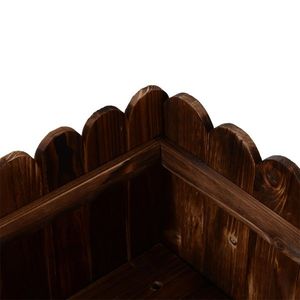 Fioriera da Giardino Grande a Più Livelli 100x40x30 cm con Bordo Ondulato in Legno, Vaso Rialzato per Fiori con Design a Bordo Ondulato in Legno - Product Image 5