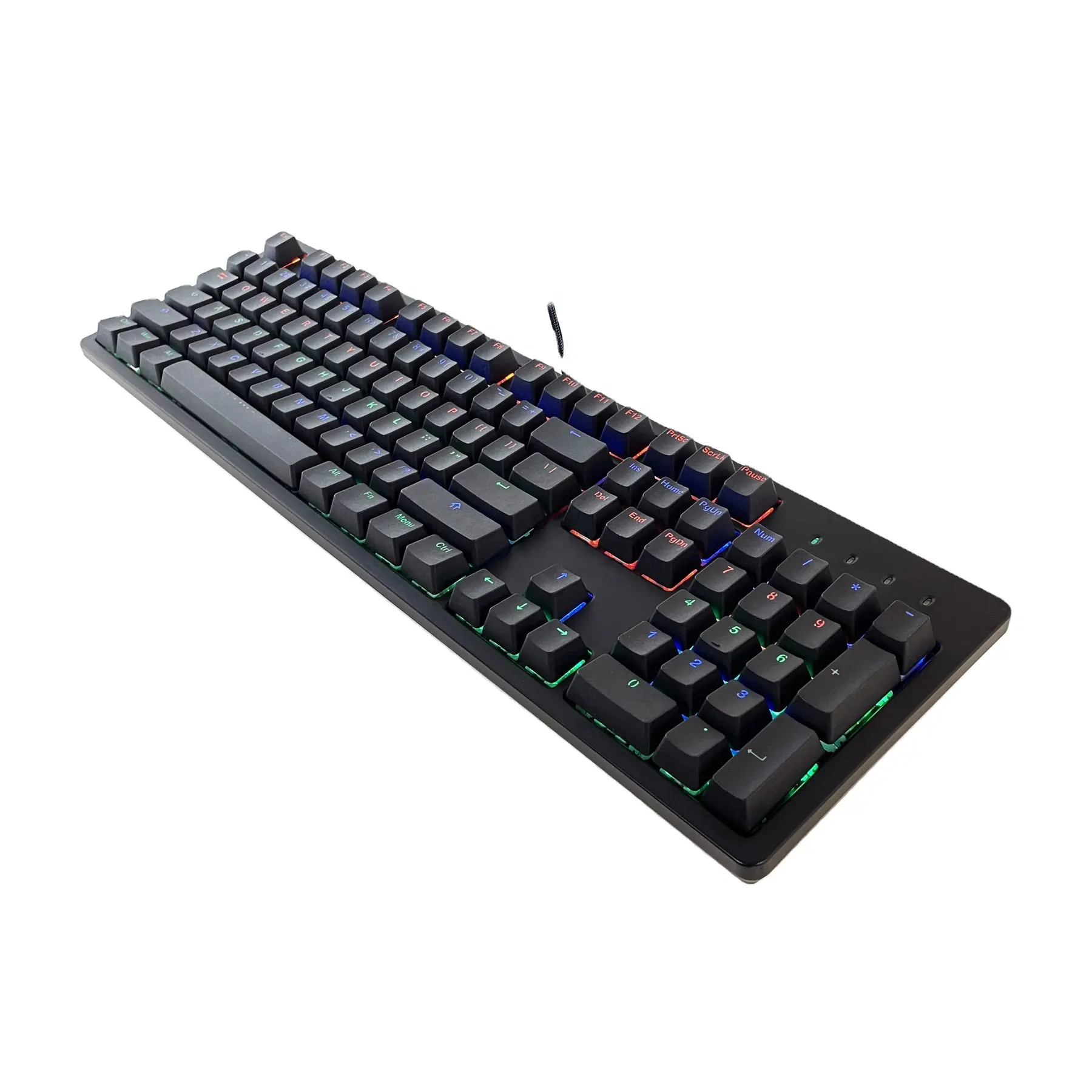 104 Key USB Wired Mechanical Backlit Blue Switch Hot Swap Gaming Keyboard for PC