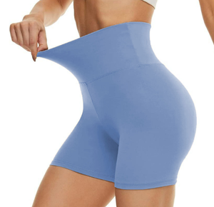 Premium Women's Fitness Shorts with Custom Logo Stretch Waistband and Breathable Fabric Construction - Product Image 1