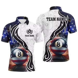 Maillot de snooker personnalisé à manches courtes avec design imprimé pour les joueurs de billard et de pool - Product Image 6