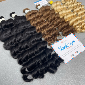 MEGA SALE prix usine Deep Wave Extensions de cheveux en vrac 100% cheveux humains vietnamiens de haute qualité Super soyeux grand en Stock - Product Image 4