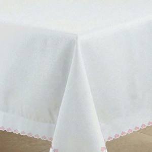 Nappe de table de luxe pour réception de mariage, couleur unie, extra résistante, sans plis, avec broderie, de fabricant indien - Product Image 3