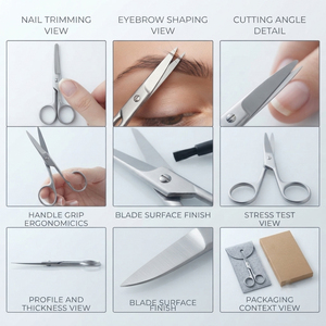 Tijeras de Acero Inoxidable para Cutículas y Uñas, Rectas, para Recortar Cejas y Uñas de los Pies - Product Image 2