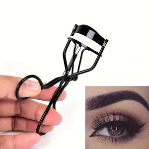 Recourbe-cils noir pour salons de beauté et usage personnel, outil de maquillage doux pour recourber les cils avec coussinet de rechange - Product Image 5