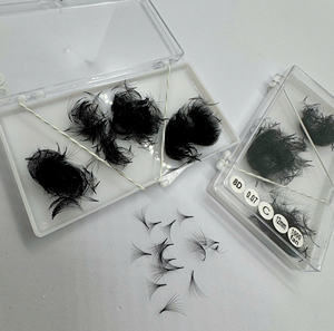 Extensiones de Pestañas Postizas Hechas a Mano con Pelo Sintético Negro Mate Natural, Pestañas de Volumen 3D-8D con Curvatura CC/DD/M/L de Alta Calidad - Product Image 3