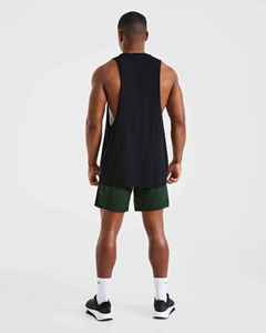 Pantalones Cortos Deportivos para Hombre, Color Verde Oscuro, de Secado Rápido, Cintura Elástica, Estilo Casual, Corte Medio, Tejido de Poliéster - Product Image 6