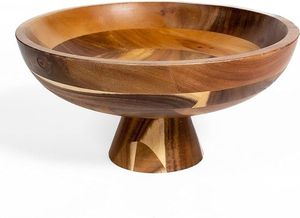 Bol en bois naturel fait main au design rustique pour servir des salades, des fruits, des collations, des desserts, du petit-déjeuner et pour une utilisation quotidienne à la table - Product Image 5