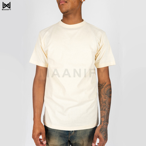 เสื้อยืดสตรีทแวร์พรีเมียมแบบเปล่าสั่งทำขายส่ง ยูนิเซ็กซ์ เนื้อผ้าหนา GSM 100 เปอร์เซ็นต์ ผ้าฝ้ายหวีอย่างดี รับผลิตแบบ OEM - Product Image 1