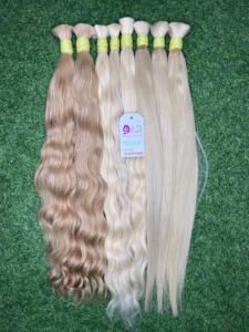 Extensions de cheveux Remy vierges indiens bruts non traités 613 blond couleur claire cheveux bouclés bruts de temple indien - Product Image 3