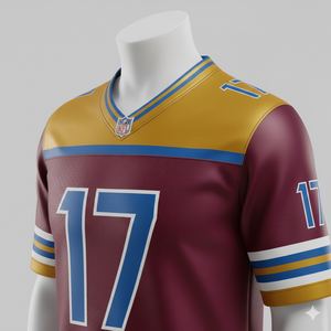 Maillot de football américain en tissu doux et respirant, couleurs et logos personnalisés, vente en gros, service OEM/ODM, haute performance athlétique - Product Image 6