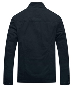 Chaqueta de trabajo de lona extragrande con cuello vuelto vintage lavada larga ropa de calle informal para hombre personalizada OEM - Product Image 2
