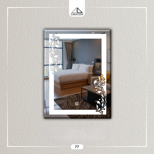 Este elegante espejo LED rectangular está diseñado para realzar cualquier espacio de vida moderno. DG 221 Espejo Decorativo de Pared con Interruptor Táctil - Product Image 2