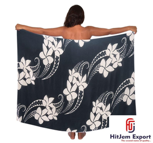 Pareo de plage hawaïen personnalisé, sarong tropical, Fidji, Samoa, Bora Bora, fournisseur de services de fabrication sur mesure en Inde - Product Image 1