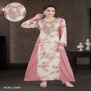 Latest Panel Design Kaftan/Jalabiya With Embroidery & Diamond Work of Capsule Print Mix & <b>Match</b> Fabric - Product Image 2