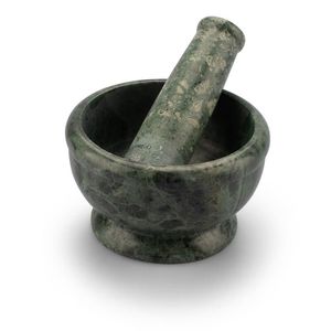 Smooth Finish Marble Mortar And Pestle For Grinding Spices Herbs <b>Garlic</b> And Making <b>Fresh</b> Sauce Easily - Product Image 1