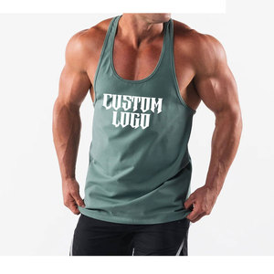 Débardeurs côtelés décontractés pour hommes – Gilet de sport sans manches en coton, coupe ajustée, respirant, couleur unie, idéal pour la course et les voyages, avec logo discret - Product Image 5