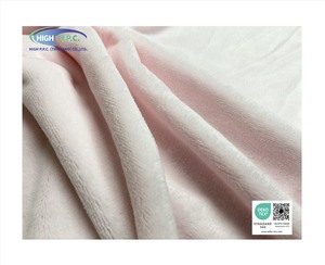Tissu tricoté 100 % polyester double face couleur rose bébé pour couverture, manteau, vêtement – Doux et confortable - Product Image 5