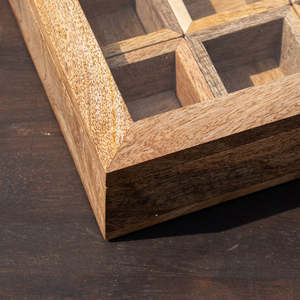 Stylish Handcrafted Wooden <b>Spice</b> Box Set Traditional Chinese Design Bamboo Lid Stackable Freshness Preservation Hs Husnain - Product Image 4