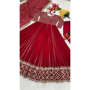 ชุดแต่งกายสำหรับนักออกแบบงานปาร์ตี้ dupatta ที่มีขนาด2XL ดูสง่างาม - Product Image 2