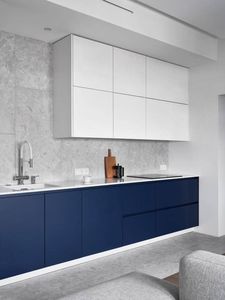 Meubles de maison de style américain Sanyang, design moderne en bois MDF, porte sans cadre, armoire de cuisine RTA - Product Image 3