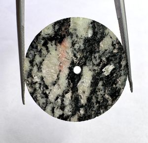Esfera de Reloj Única de Piedra de Mármol Negro de 28.5mm x 1mm, Disco Redondo Hecho a Mano con Piedras Preciosas para Esferas de Relojes de Lujo Personalizados - Product Image 3