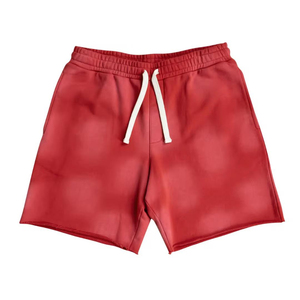 Shorts décontractés pour hommes, taille mi-haute, infroissables, avec poches zippées, cordon de serrage et fentes latérales, pour le fitness, l'entraînement et la plage, en tissu peigné - Product Image 3