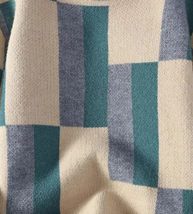 Pull en maille à col montant à carreaux pour homme, automne-hiver, anti-rétrécissement et anti-plis, style décontracté jeune et ample, chaud, style Y2K - Product Image 5