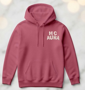 Top Quality Top Selling Sustainable Mat Pink Color Custom Chenille Embroidery Logo Patch Professional Premium Quality <b>Hoodies</b> - Product Image 3