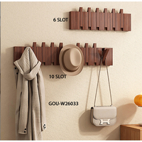 Étagères murales multifonctionnelles en bois à double niveau pour organiser les vêtements dans le salon
