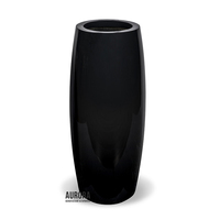 Ensemble de pots de fleurs en fibre de verre écologiques minimalistes modernes avec trous de drainage, légers et durables pour une utilisation en intérieur/extérieur, maison et jardin