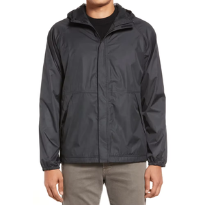 OEM Windbreaker Lightweight Breathable Jacket Custom logo Hood Windproof Outdoor Jacket For Men - Product Image 2