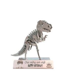 โมเดลไทแรนโนซอรัส เร็กซ์ 3 มิติ ทำจากสแตนเลส 304 ขนาด 30 ซม. ยี่ห้อ Terex สำหรับตกแต่งบ้าน ของสะสมสำหรับผู้ใหญ่ ผลิตด้วยมือในเวียดนาม - Product Image 5