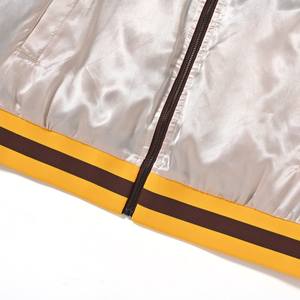 Chaqueta Bomber de Béisbol Transpirable de Lona Vintage con Bordado Universitario Contemporáneo para Hombre, Cuello Vuelto, Estilo Urbano, Invierno - Product Image 3