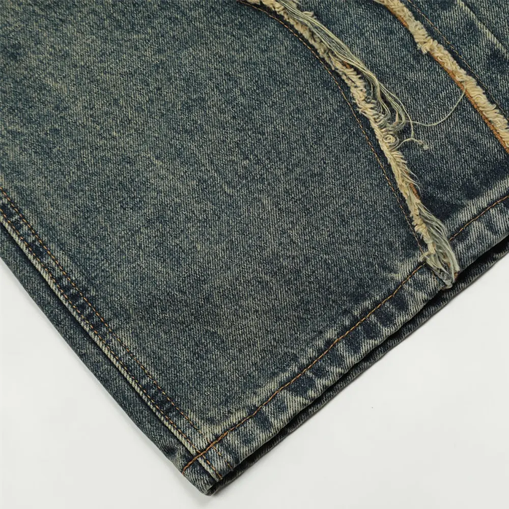 GDTEX pantaloni in denim stile vintage stile stile vintage jeans in denim consumati jeans jeans larghi per gli uomini