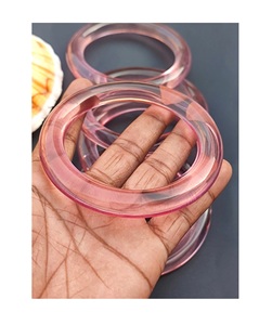 Bracelet en acrylique transparent pour mariage, fait main, forme carrée, vente en gros - Product Image 2
