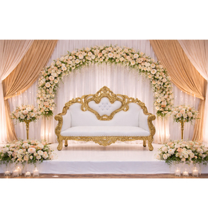 Sofá de Lujo Moderno para Bodas, Ideal para Ceremonias de Compromiso, Personalizado al Estilo Indio, Sofá Premium para Escenarios de Boda de Lujo en EE. UU. - Product Image 1