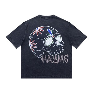 T-shirt vintage délavé 2026 pour homme, coupe oversize, streetwear, coton épais, logo personnalisé, t-shirt délavé, fabrication OEM, vente en gros de vêtements en vrac - Product Image 2