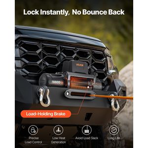 <b>12V</b> <b>DC</b> Electric Winch 10000 Lbs Load Capacity 7/20 X 90 ft Synthetic Rope Wireless Wired Remote Control IP67 Waterproof for - Product Image 6