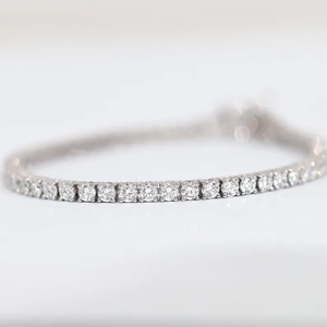 Bracelet tennis élégant pour femme, diamants naturels certifiés IGI, diamants de laboratoire taille ronde, serti à griffes, bijou de mariée, cadeau - Product Image 2