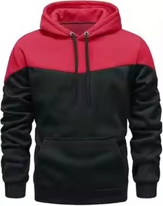 Sweat-shirts à capuche thermiques surdimensionnés avec logo personnalisé brodé, épaules tombantes, en molleton polyester/coton, respirants et écologiques pour hommes - Product Image 2
