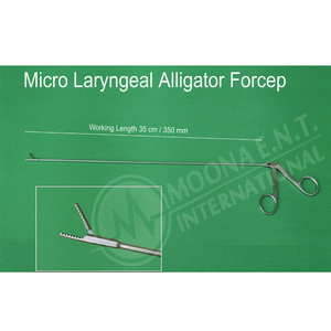 เครื่องมือผ่าตัดหู คอ จมูก ยี่ห้อ Moona E.N.T รุ่น Micro Laryngeal Alligator Forcep ความยาวใช้งาน 35 ซม. ได้รับการรับรองมาตรฐาน CE ระดับ Class I - Product Image 3