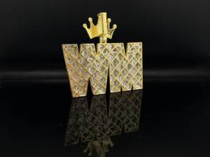 Pendentif chrétien The Ice Legacy Hip Hop Bling Frosted CZ Empire Heritage avec placage en argent rhodié - Product Image 4