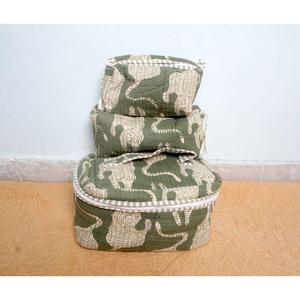 New Arrival Wholesale Handcrafted Tassel Printed 100% Cotton Zipper Closure Small Lightweight Multi-Function Eco-Friendly <b>Case</b> - Product Image 2