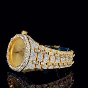 Montre Hip Hop de Luxe Neuve et Personnalisée avec Diamants VVS de Laboratoire Sertis, Cadran en Verre, Bracelet de 20 mm – Cadeau Idéal pour Homme - Product Image 3