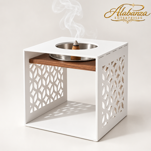 ALABANZA ENTERPRISES - Quemador de Incienso de Madera de Lujo con Recipiente Interior de Acero Inoxidable, Ecológico, Incienso Indio, Oud Árabe para el Hogar - Product Image 3