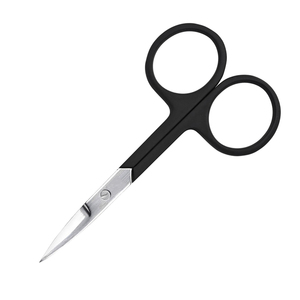 Ciseaux à manucure en acier inoxydable, lame tranchante, manche rond, coupe-cuticules, outils de beauté, taille adulte, 3,5 pouces, manche noir - Product Image 3