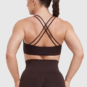 Sujetador deportivo de alto soporte para mujer, tipo racerback, tallas grandes, transpirable, ligero, para yoga y fitness, de Spandex/Nylon, con opción frontal personalizable - Product Image 5